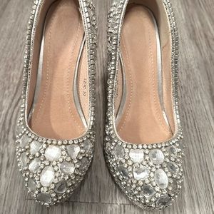 Jeweled Cinderella Heels